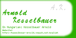 arnold kesselbauer business card